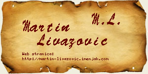 Martin Livazović vizit kartica